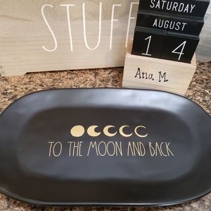 Rae Dunn TO THE MOON AND BACK Platter